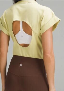 Lululemon Heavyweight Cotton T-Shirt Bodysuit Yellow- M
